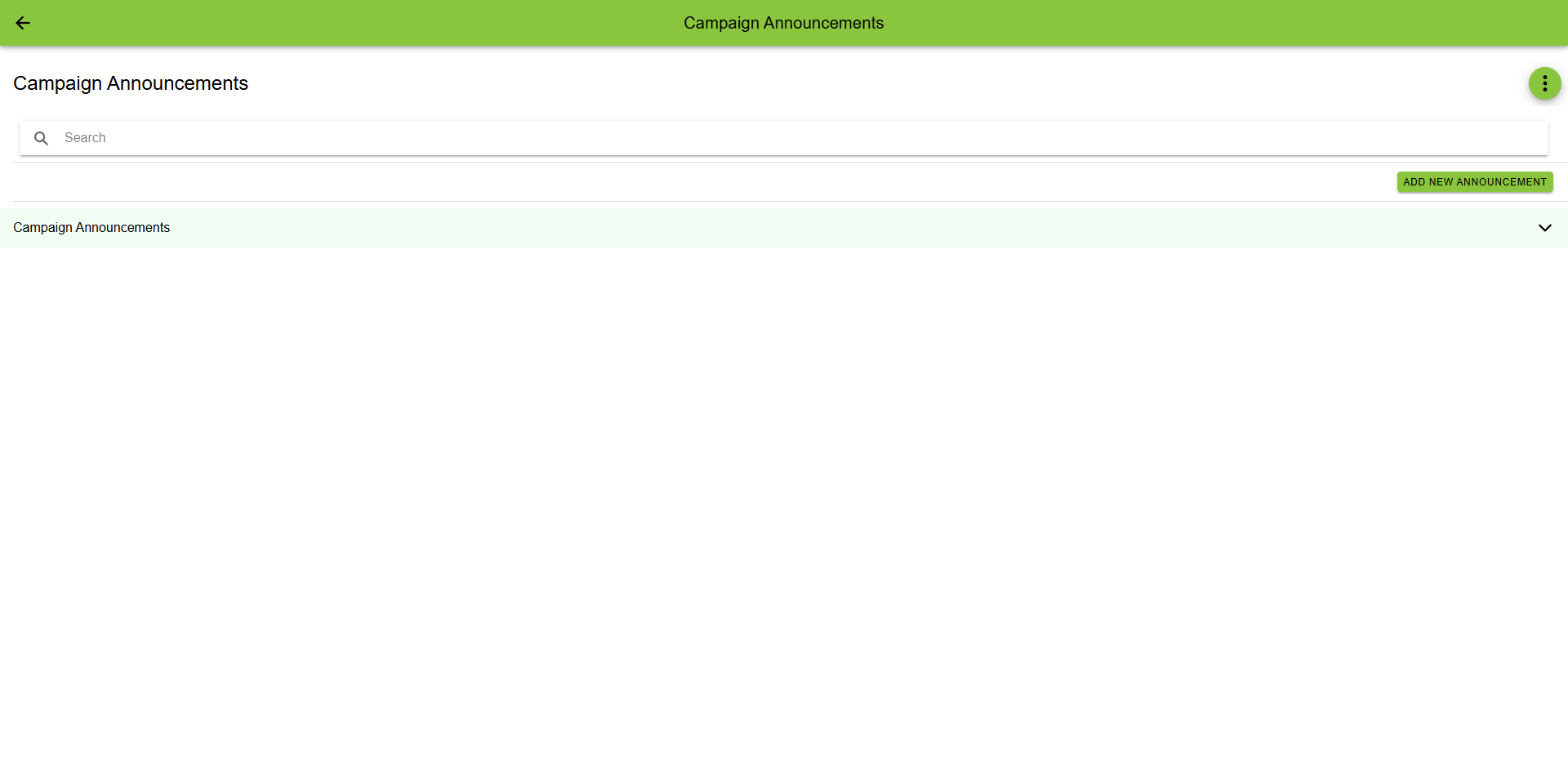 Campaign Announcement